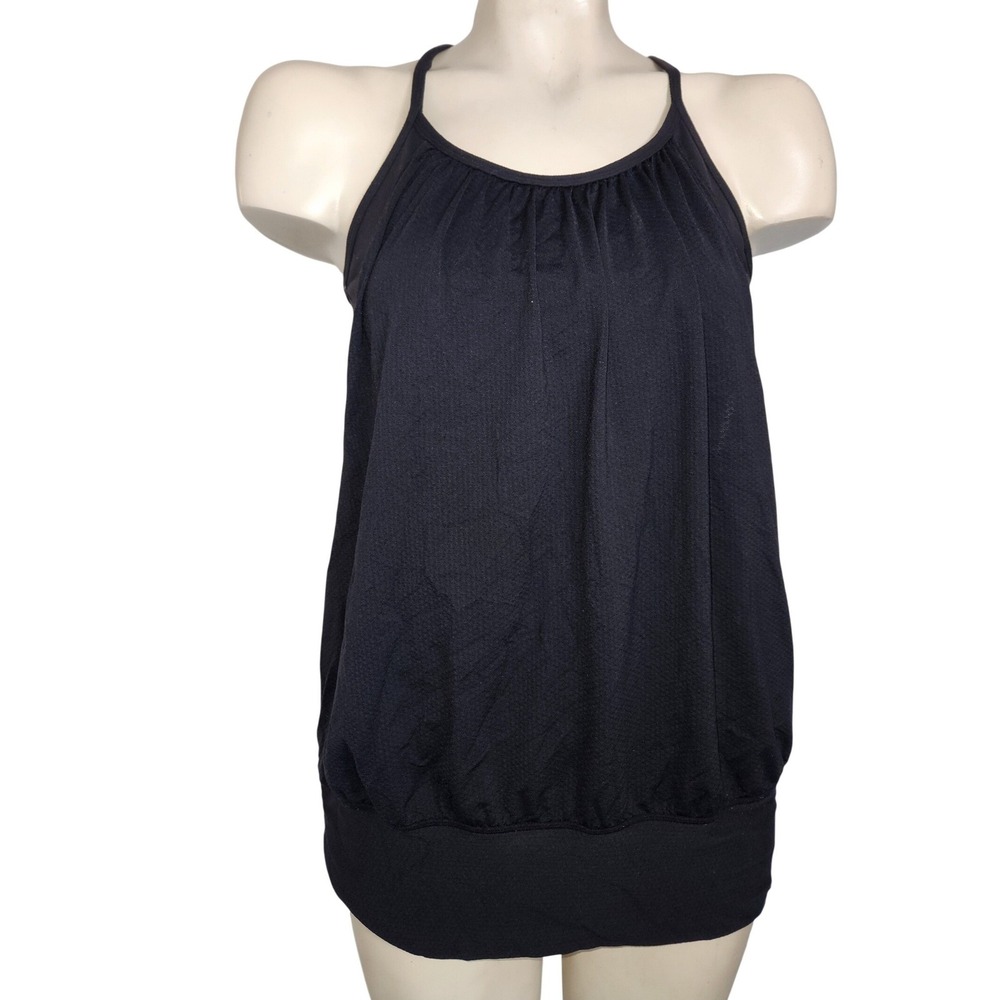 Lululemon No-Limit Tank Top Black Built-In Sports‎ Bra Racerback Yoga Size 4